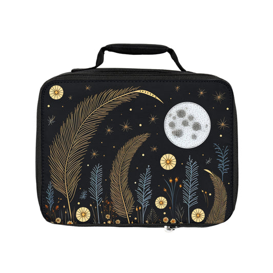 Celestial Moon in the Mightnight Starry Sky Lunch Bag | Witchy Aesthetic