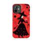 Red Dark Forest Witch Tough iPhone Cases | Abstract Witchy Protective Phone Case | Impact-Resistant, Anti-Shock | iPhone 15
