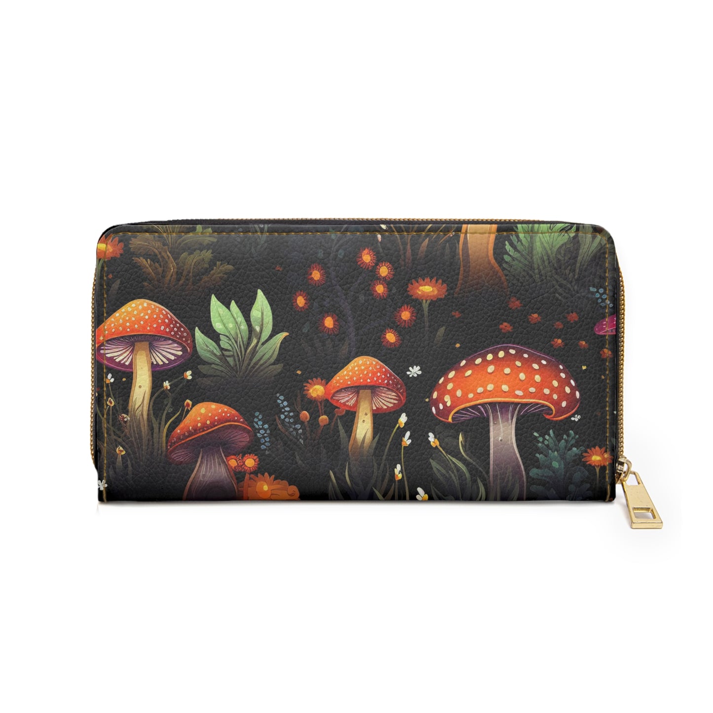 Mushroom Zipper Wallet | Dark Forest, Witchy, Witch Wallet Design