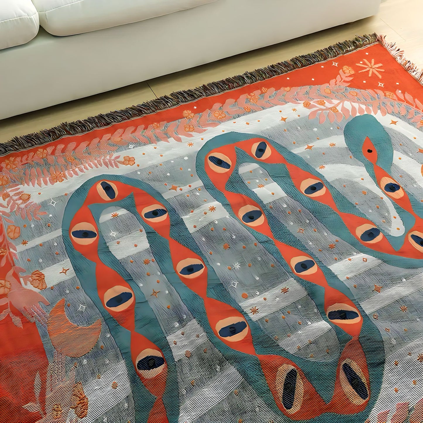 Snake Blanket - Tapestry - Rug | Spirtiual Serpent Design | Home Decora