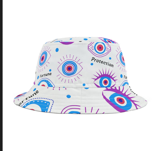 Evil Eye Bucket Hat and Glass