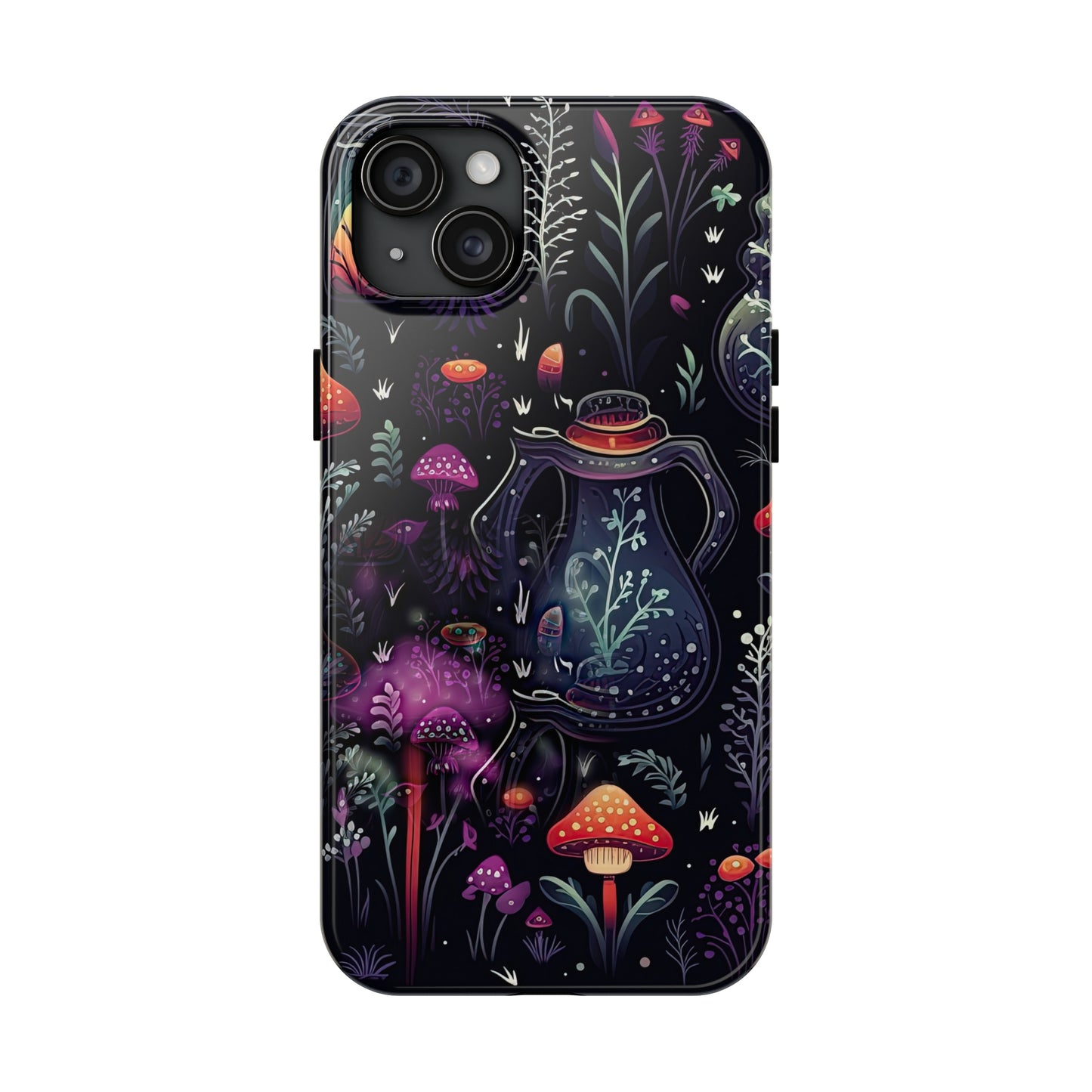 Fungi Mushroom Tough iPhone case | Witchy Dark Forest Aesthetic | Purple Foliage