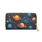 Cosmic - Celestial Zipper Wallet | Galaxy, Astronomy, Deep Space Themed Wallet Design
