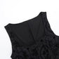 Gothic Black Floral - Mesh/Lace Dress | Goth, Emo, Sleeve Option