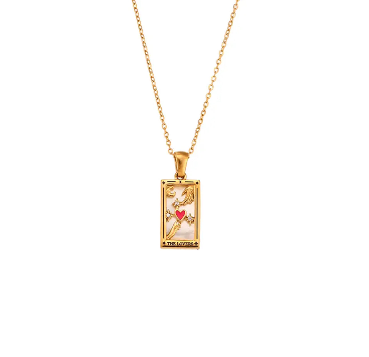 18k Gold Plated Dainty Tarot Card Necklace | Silver / Gold Jewelry