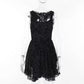 Gothic Black Floral - Mesh/Lace Dress | Goth, Emo, Sleeve Option