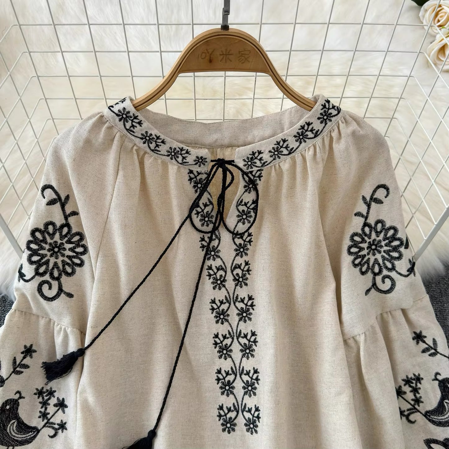 Bohemian Aesthetic Sleeve Top, High-Quality Stiched Design and Pattern