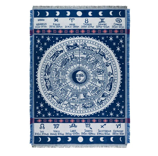 Zodiac Blanket - Tapestry - Rug | Astrology and Constellations Design | Home Decor