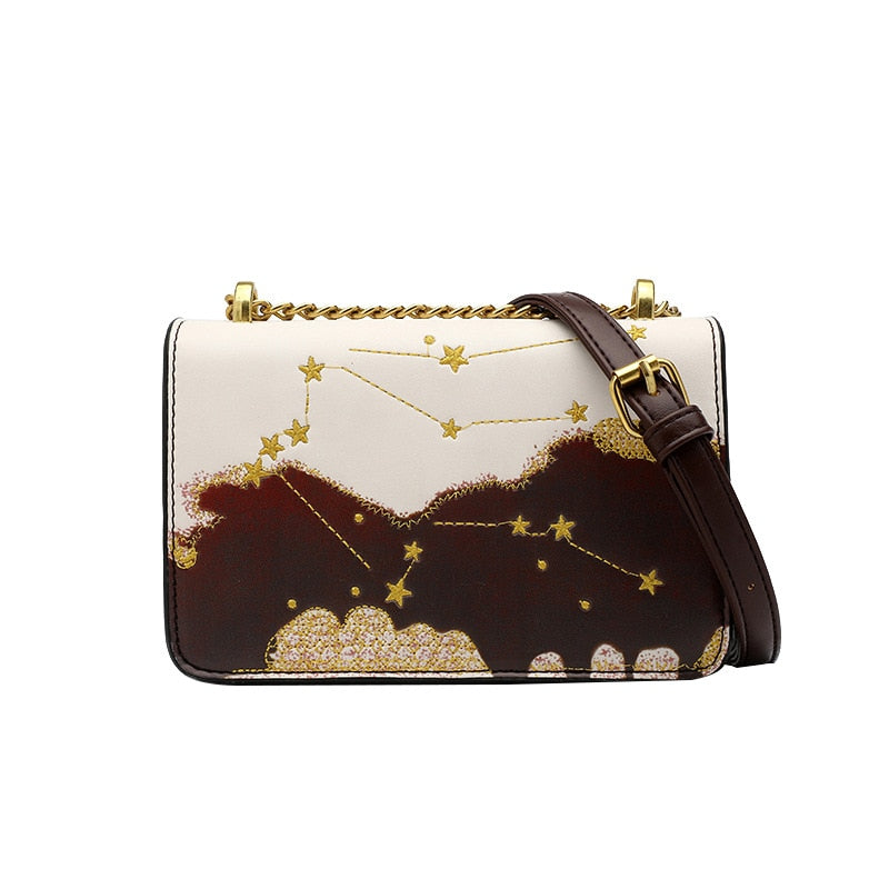 Embroidered Starry Sky Small Square Bag | Women Handbag, Purse