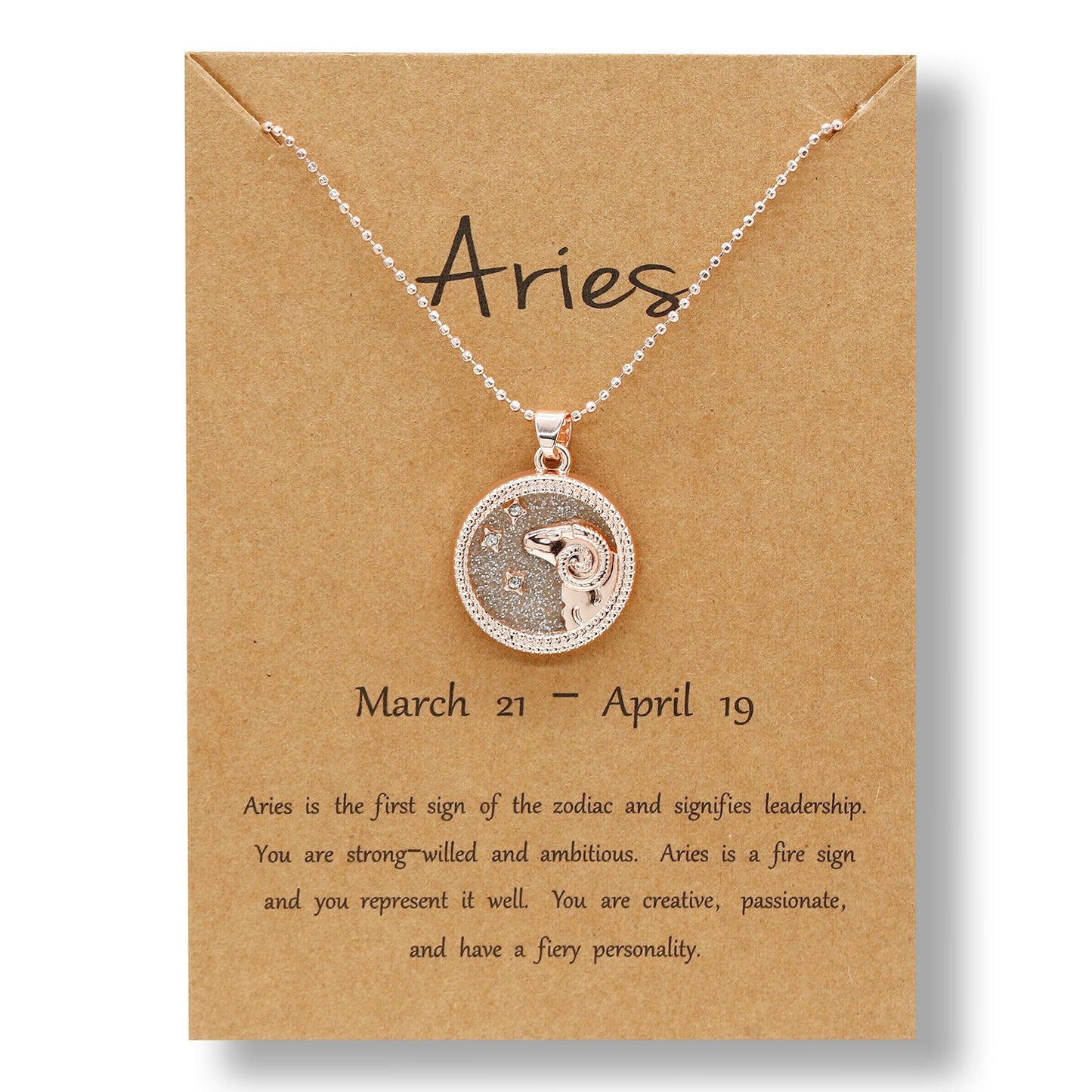Celestial - Zodiac Round Necklace Pendant | Astrology, Horoscope Jewelry
