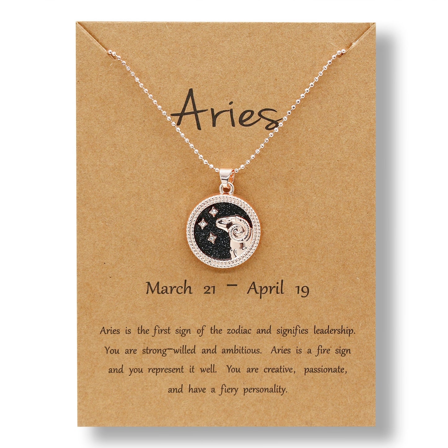 Celestial - Zodiac Round Necklace Pendant | Astrology, Horoscope Jewelry