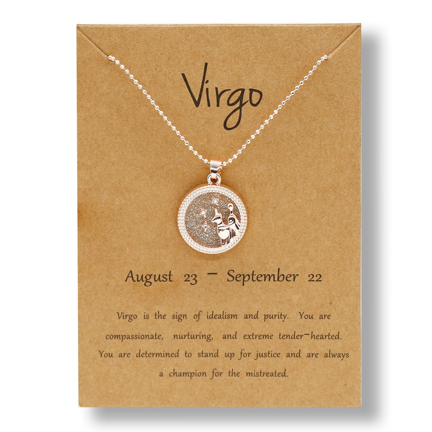 Celestial - Zodiac Round Necklace Pendant | Astrology, Horoscope Jewelry