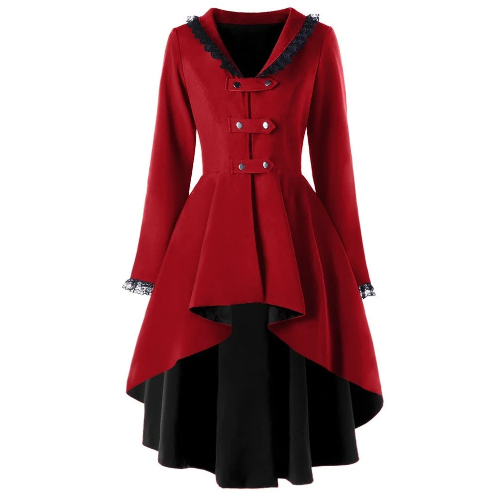 Gothic Button Coat, Emo Victorian Style Women's Blazer