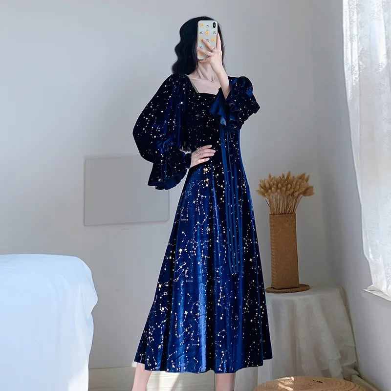 Elegant Celestial Dress | Stars, Constellations