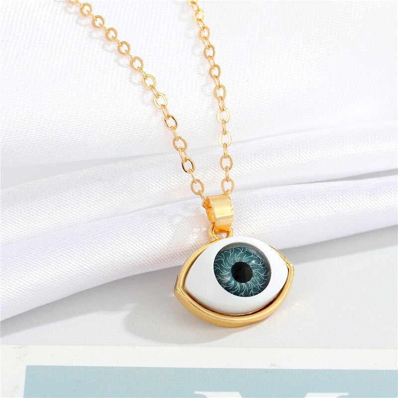 Unique Eye Pendant | Colorful Evil Eye Necklace