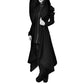 Gothic Women's Trench Coat, Black Emo, Wicca, Cosplay Apparel