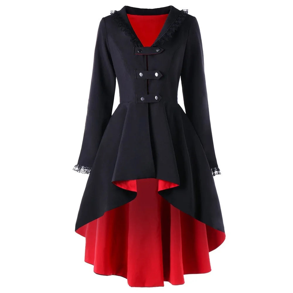 Gothic Button Coat, Emo Victorian Style Women's Blazer