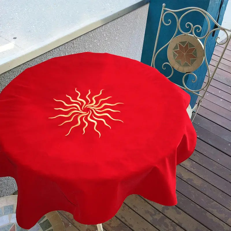 Velvet Tarot Card Divination Tablecloth - Altar Cloth | Pentagam