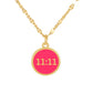 Gold Titanium Plated 11:11 Angel Number Necklace | Colorful Pendants