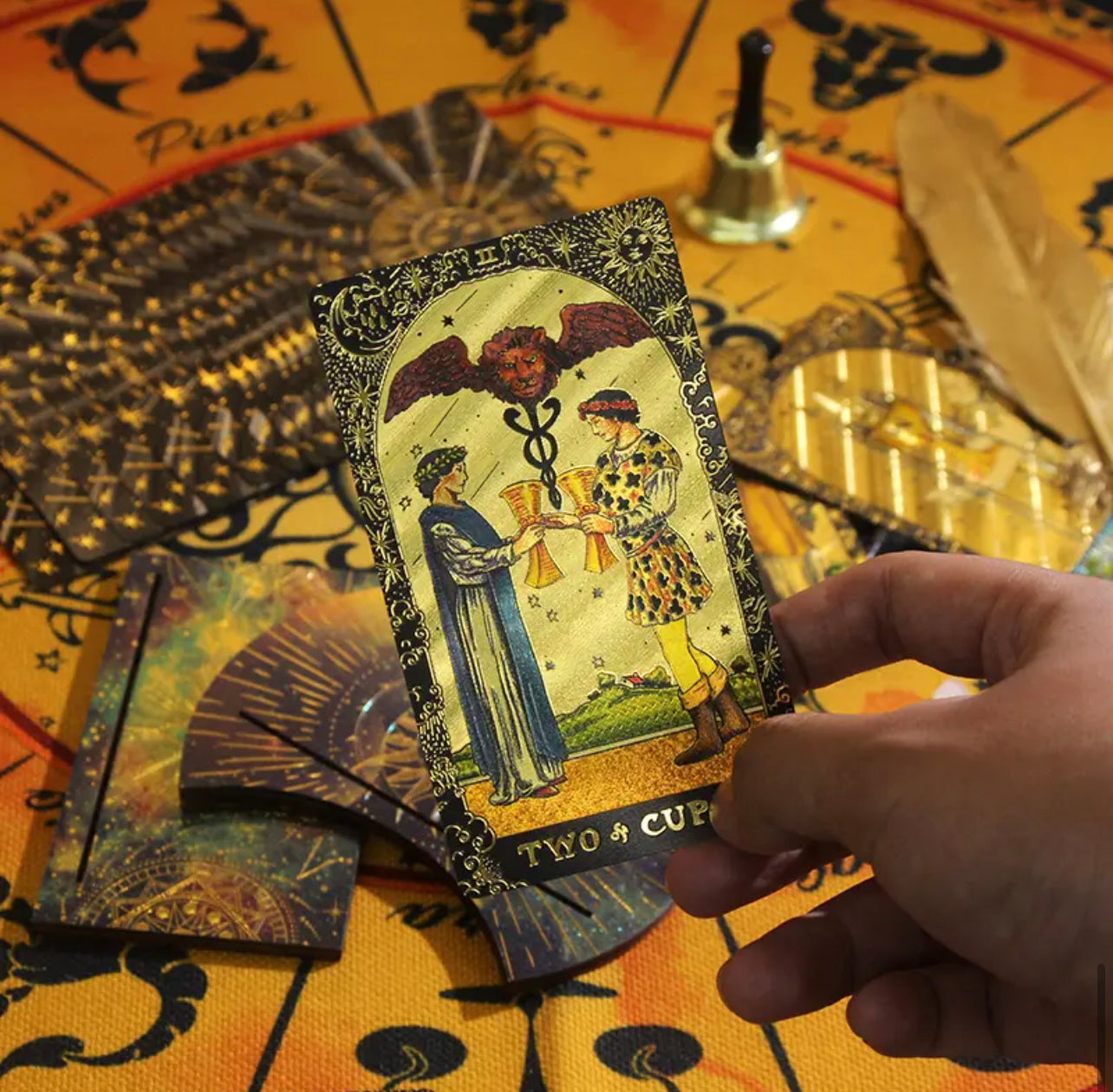 Black-Gold Foil Premium Tarot Card Package | Rider-Waite-Smith