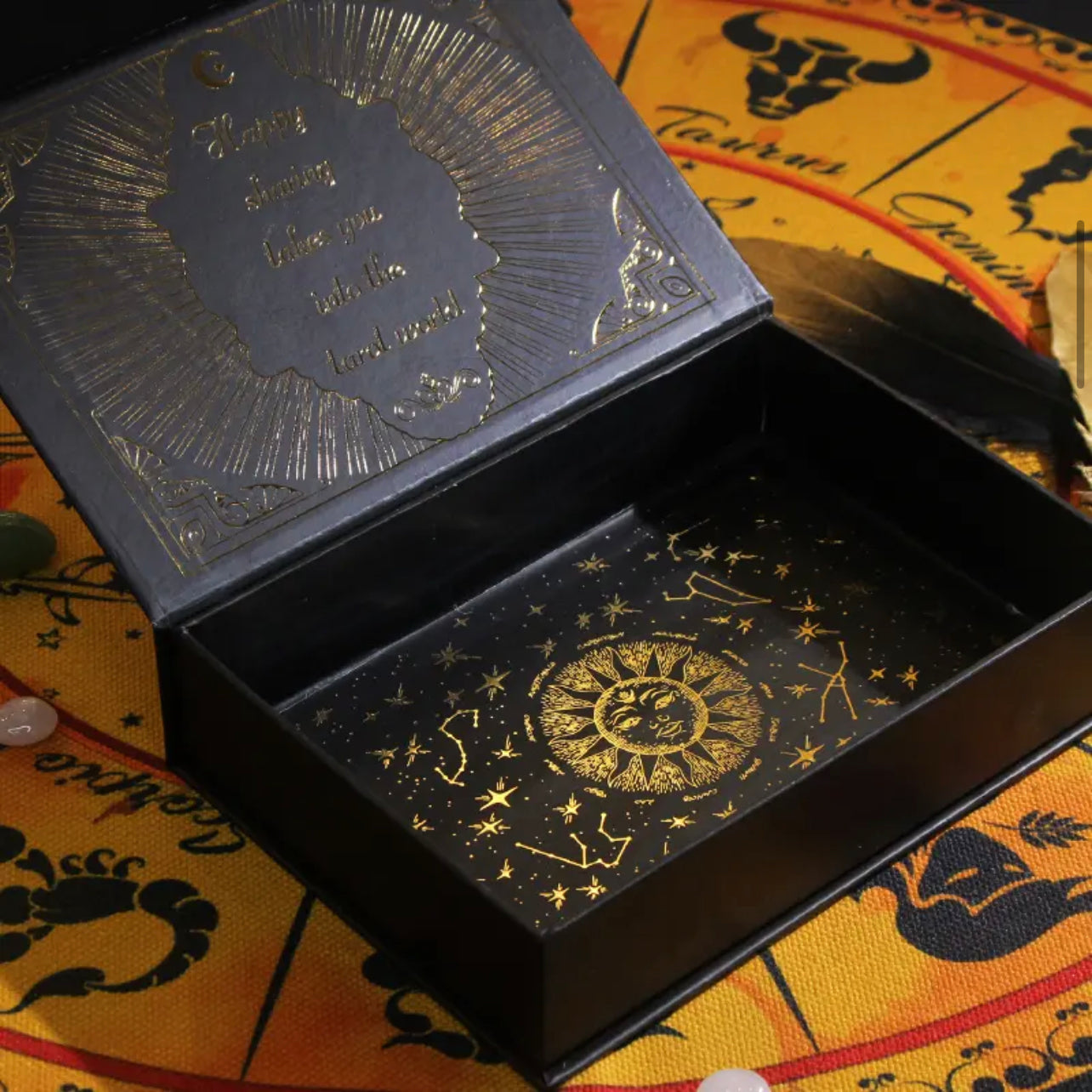 Black-Gold Foil Premium Tarot Card Package | Rider-Waite-Smith