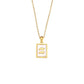 18k Gold - White Enamel Zodiac Sign Necklace | Dynamic Astrology Jewelry