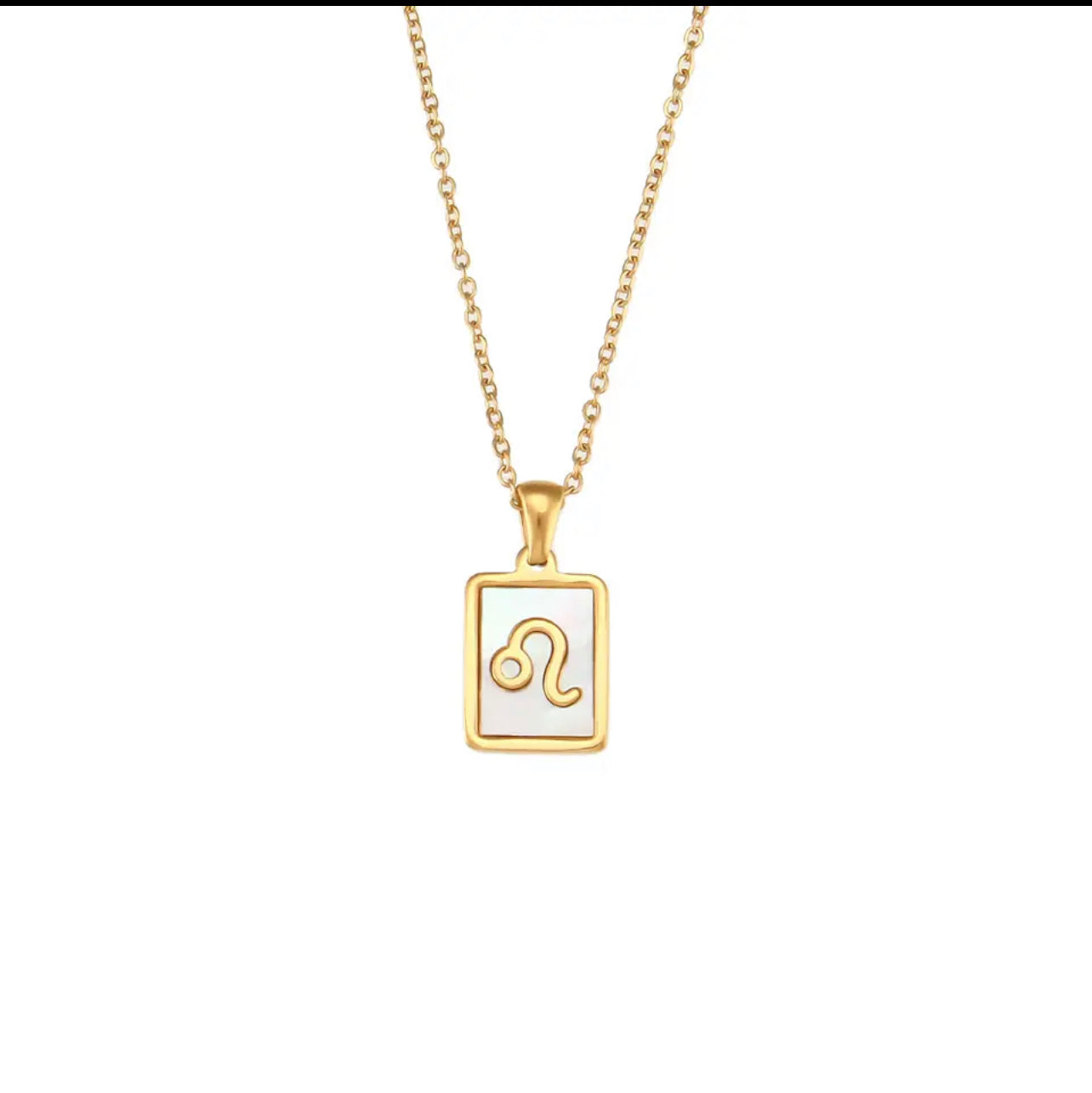 18k Gold - White Enamel Zodiac Sign Necklace | Dynamic Astrology Jewelry