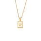 18k Gold - White Enamel Zodiac Sign Necklace | Dynamic Astrology Jewelry