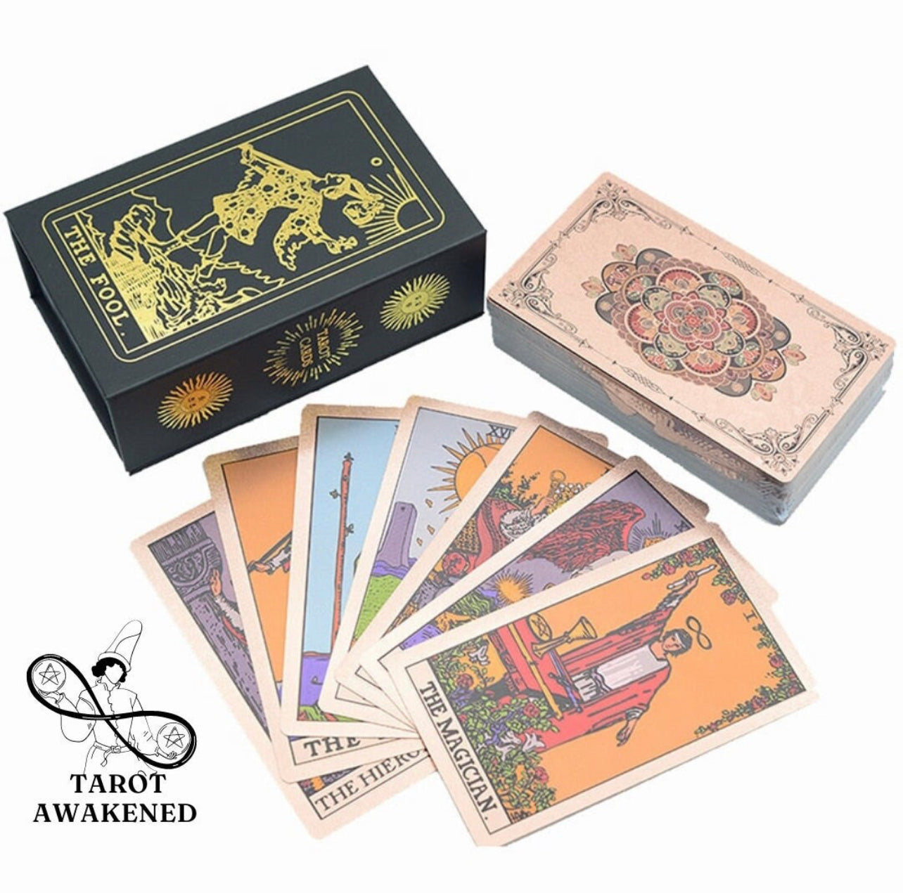 Full set Pink Tarot Cards with Black Storage Box