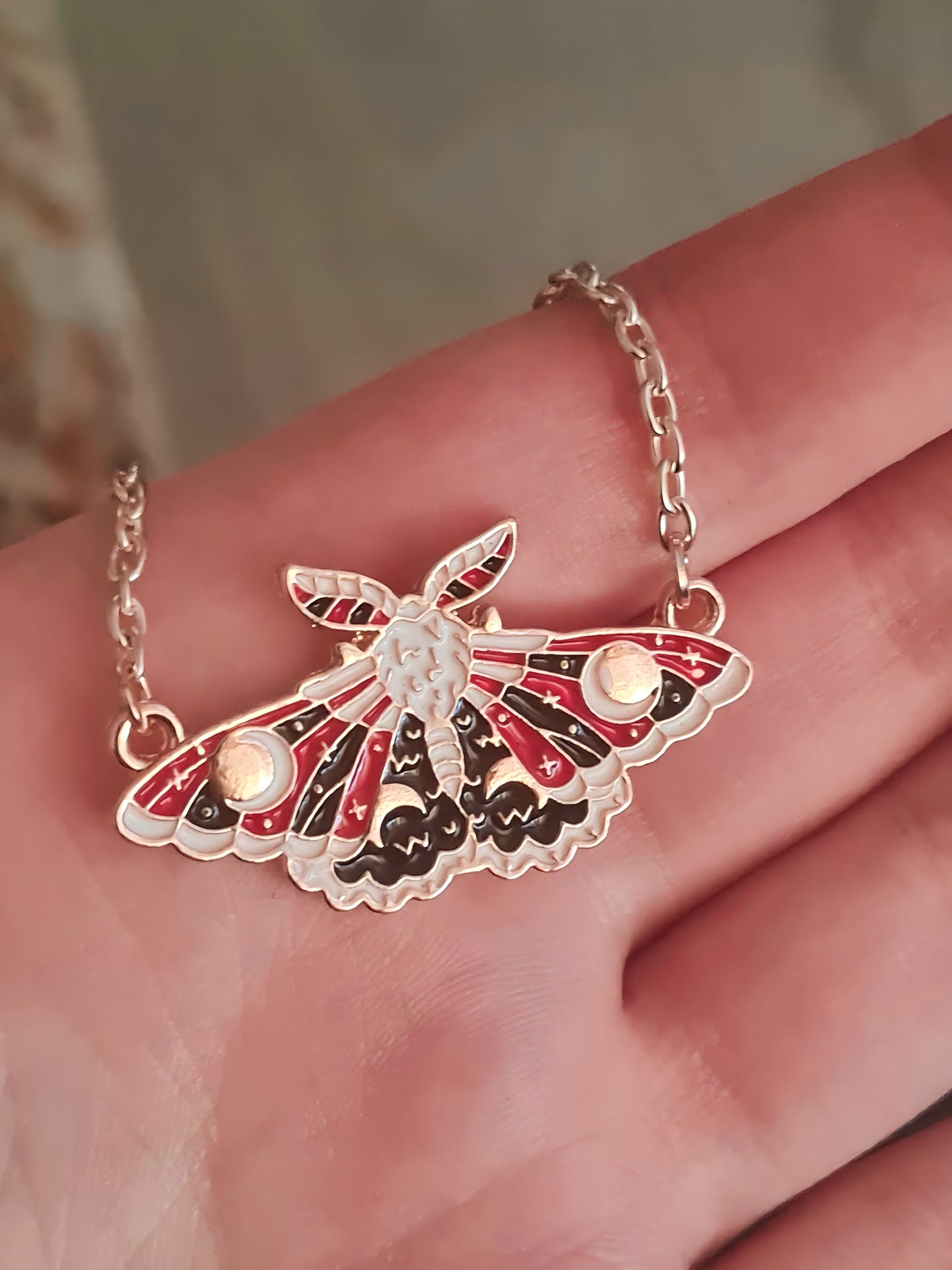 Lunar Moth Pendant & Necklaces | Spiritual Alloy Necklace