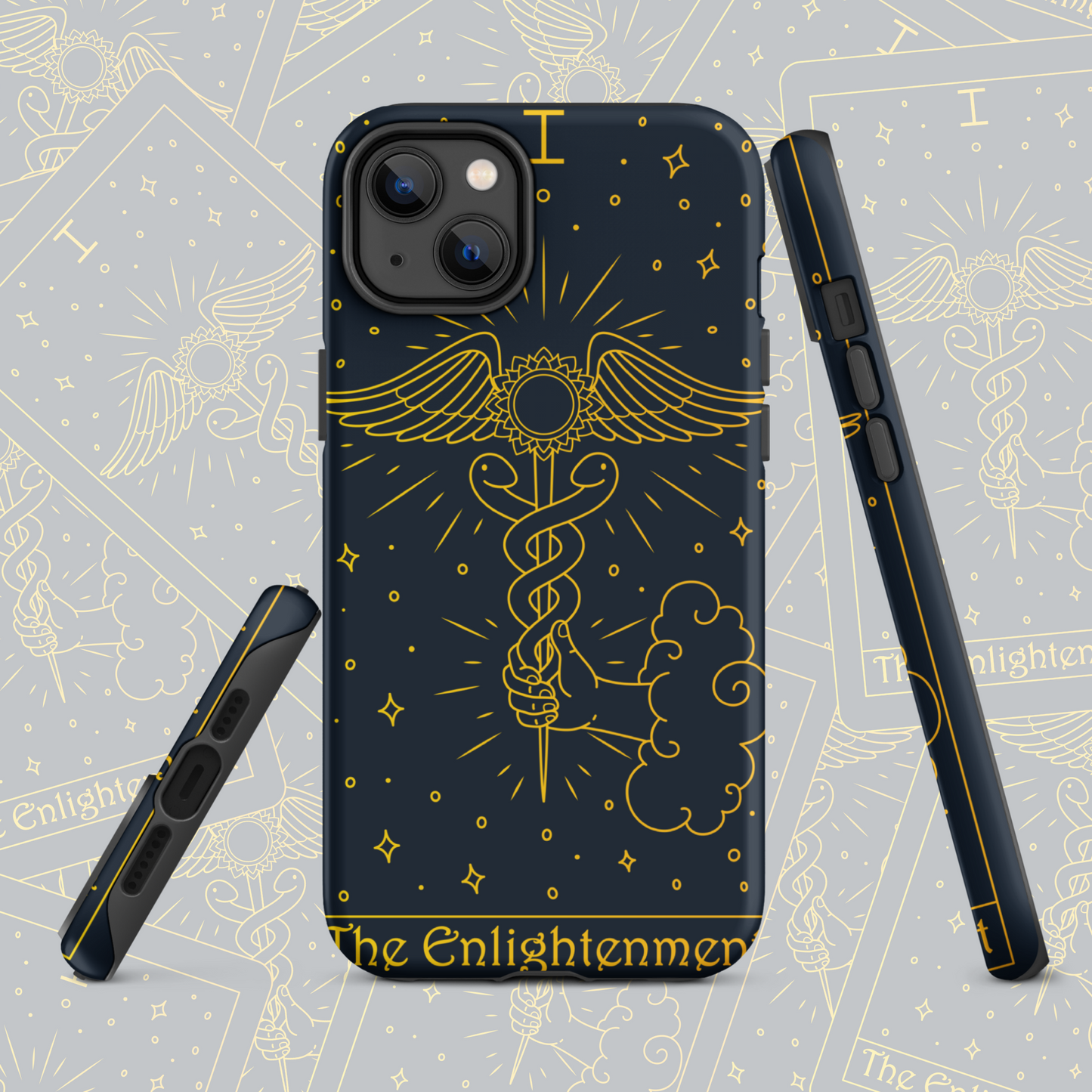 'The Enlightenment' Tarot Card Durable, Anti-Shock iPhone Case | Ace of Wands Rendition