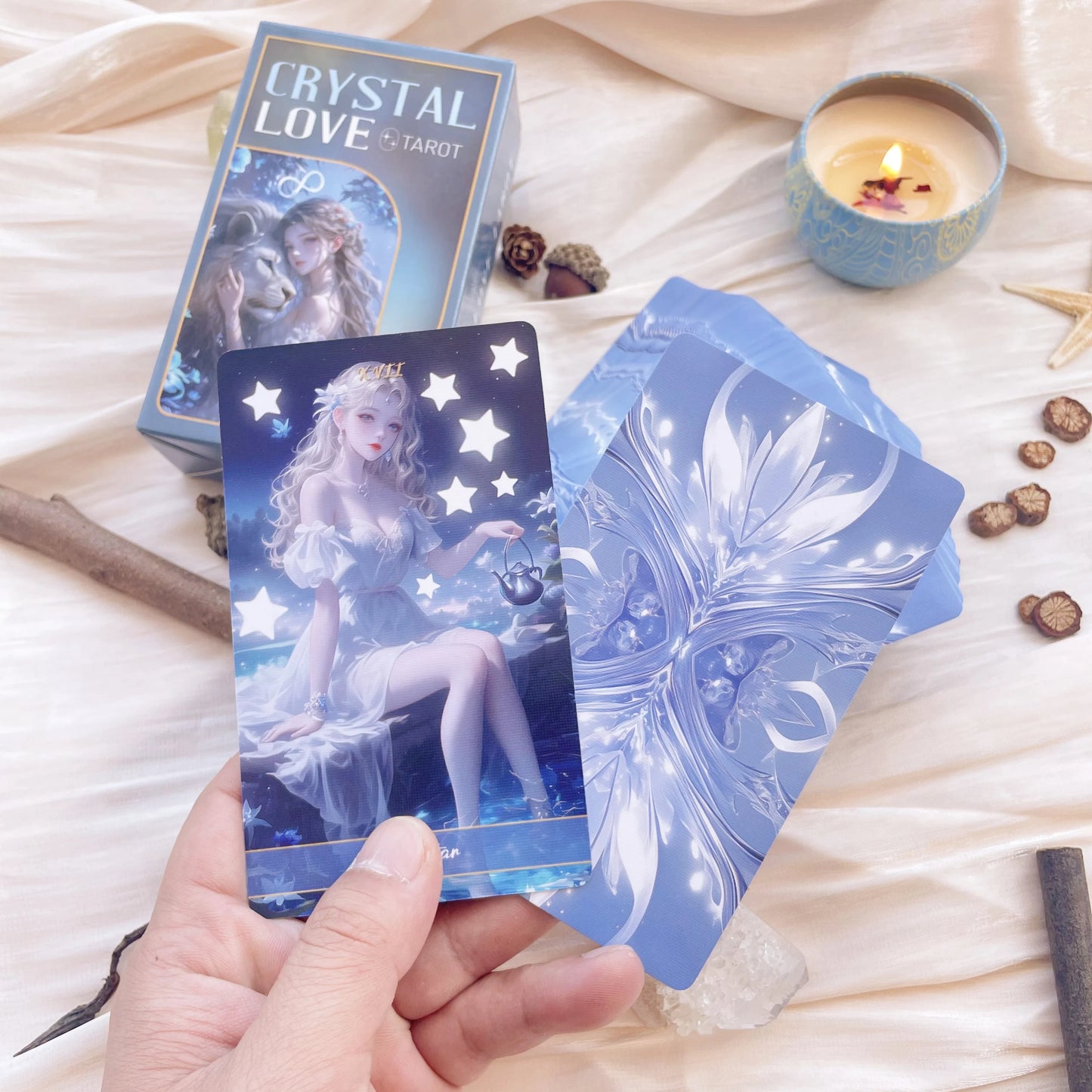 Crystal Love Tarot, Premium Artistic Stars Tarot Deck