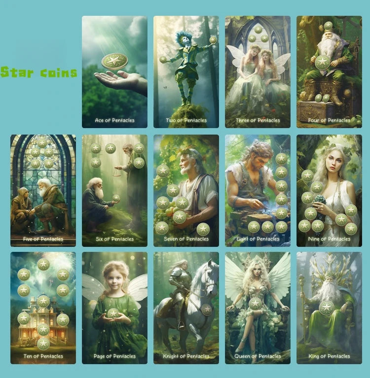 Forest Spiritual Tarot Premium Artistic Stars Tarot Deck