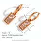 Tarot Card Hoop Earrings Women Stainless Steel 18K Gold Plated