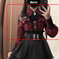 Gothic Japanese Jirai Kei Cosplay Outfit and Costume, Skirt Set - Black, Grey, Red