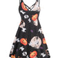 Vintage Witchy Dress | A-Line Spaghetti Strap Camisole | Bats, Halloween