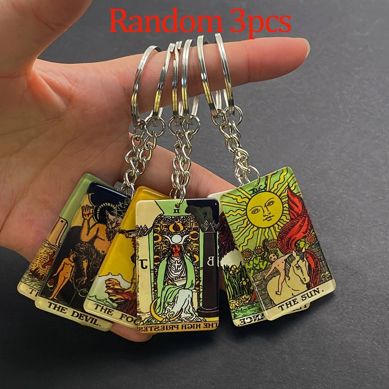 Acrylic Tarot Card Keychains