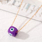 Purple Evil Eye, Nazar Pendant Necklace