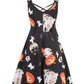 Vintage Witchy Dress | A-Line Spaghetti Strap Camisole | Bats, Halloween