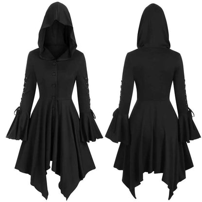 Gothic Hooded Woman's Dress – Cosplay & Gothic-Emo, Druid Style