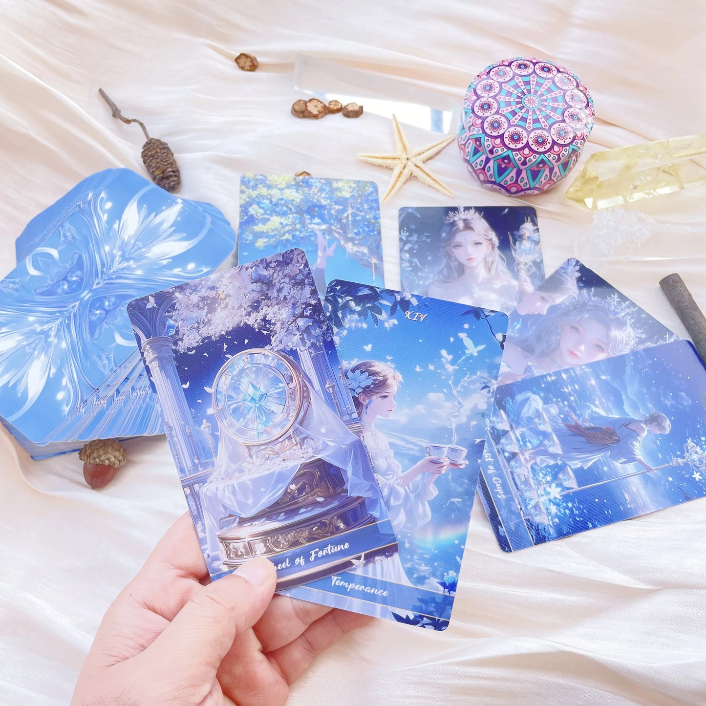 Crystal Love Tarot, Premium Artistic Stars Tarot Deck