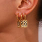 Tarot Card Hoop Earrings Women Stainless Steel 18K Gold Plated