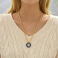 Dainty Evil Eye Hasma Necklace and Colorful Pendant | Zodiac, Horoscope Theme