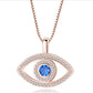 Evil Eye Crystal Necklace | Hamsa Style, Silver Spiritual Jewelry