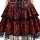 Pink and Red Plaid Gothic Mini Skirt, Emo and Whimsigothic Style