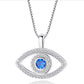 Evil Eye Crystal Necklace | Hamsa Style, Silver Spiritual Jewelry