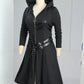 Gothic - Punk Women's Trench Coat, Black Emo, Wicca, Cosplay Apparel