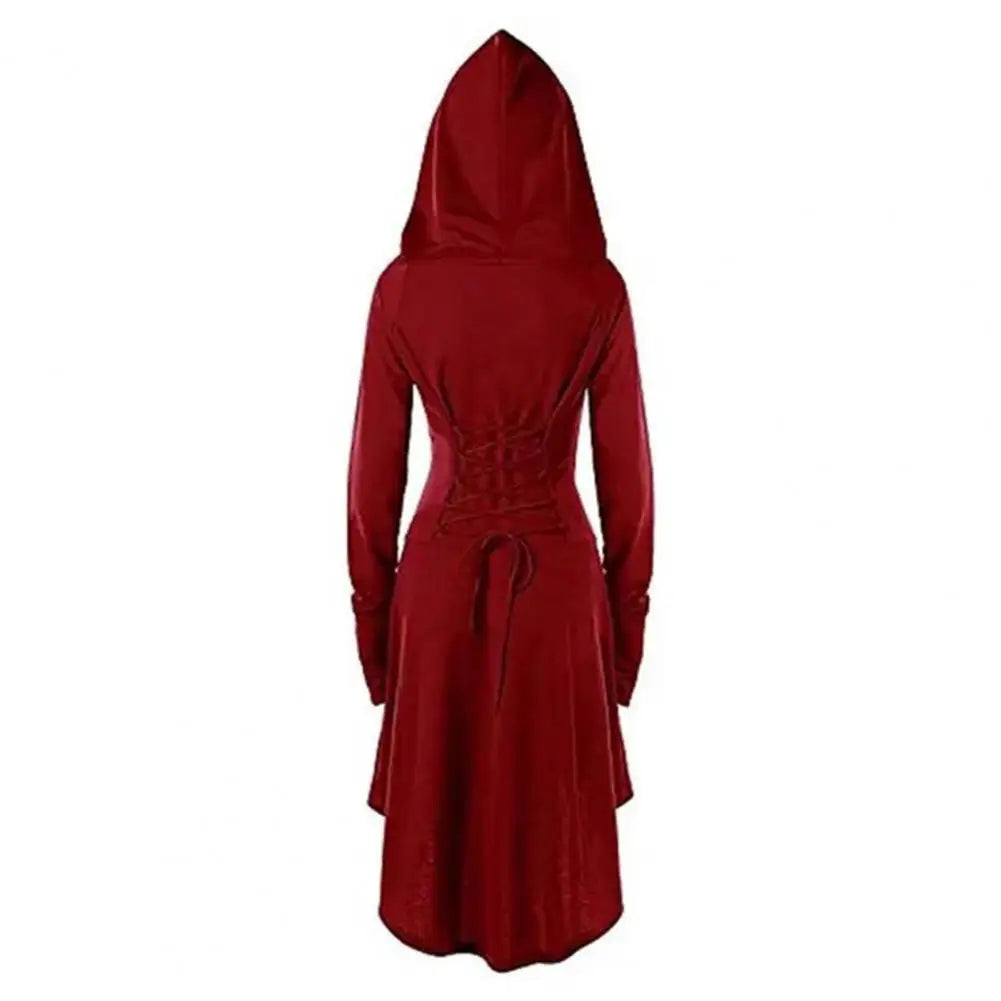 Hooded Cosplay Dress Costume, Woman's Cosplay Long Sleeve Mystical Dress