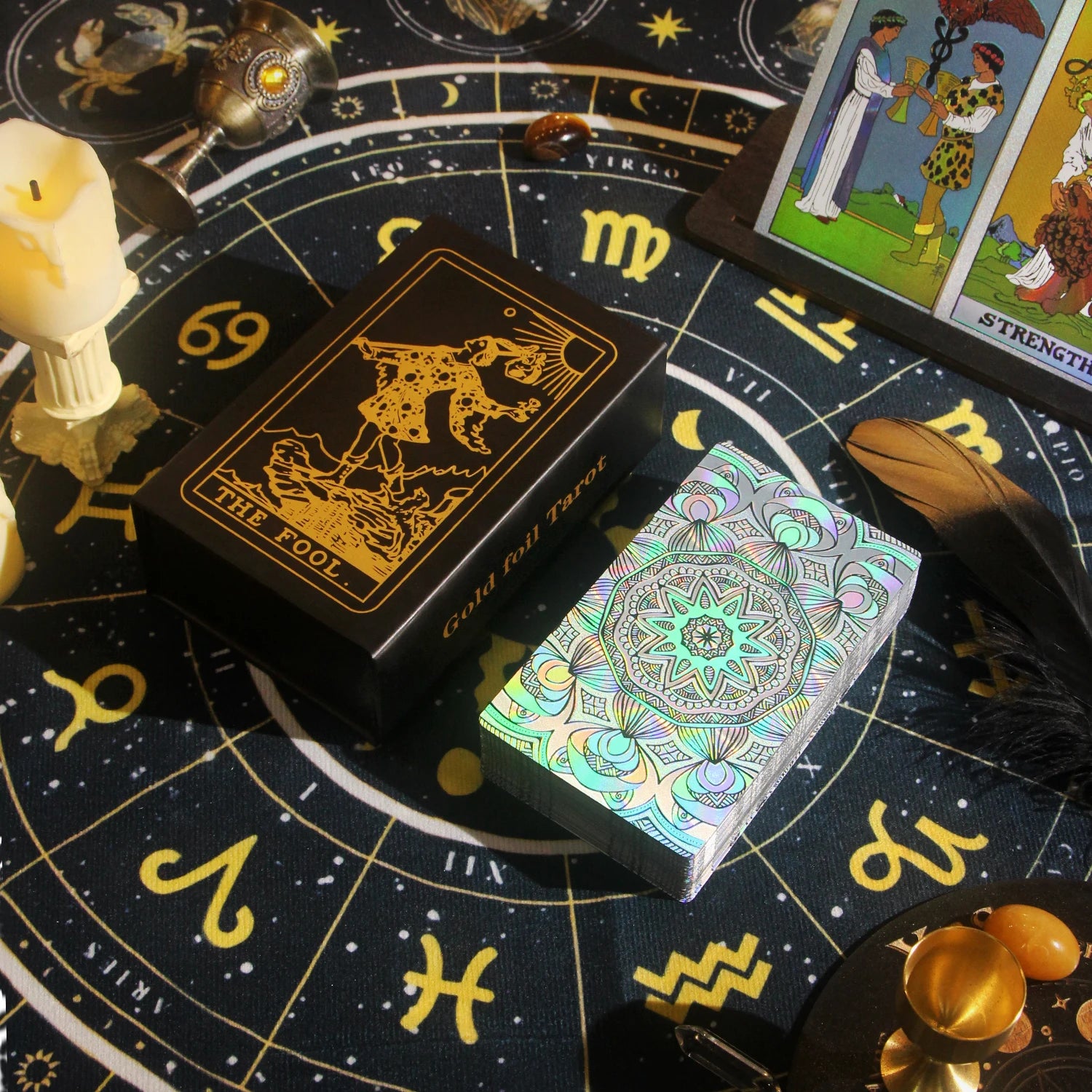 Silver Star Glitter Tarot | Premium 2025 Rider-Waite-Smith | PVC