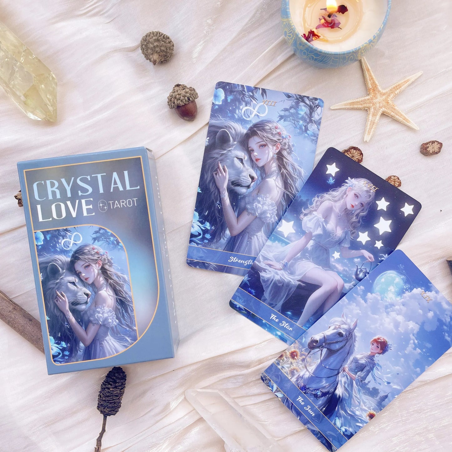 Crystal Love Tarot, Premium Artistic Stars Tarot Deck